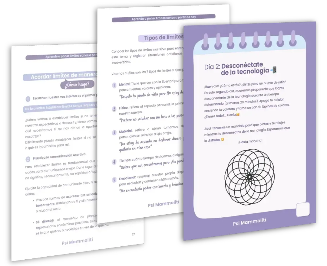 Aprende a poner límites sanos a partir de hoy (EBOOK + RETO)